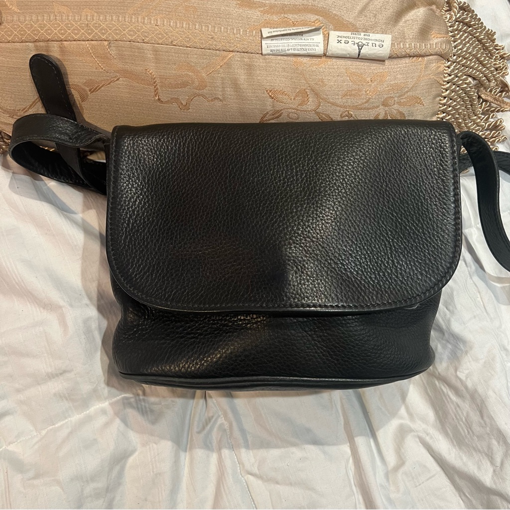 Coach Vintage Black Pebble Leather Shoulder Bag
